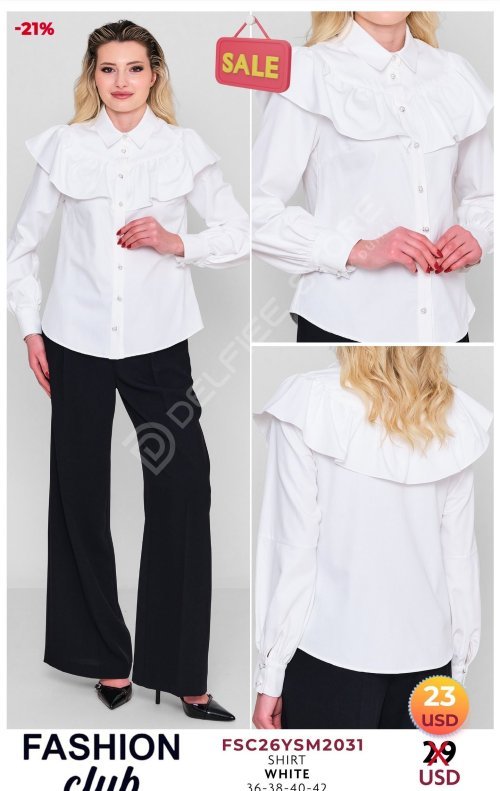 Рубашка FASHION CLUB (Белый, модель FSC26YSM2031) оптом