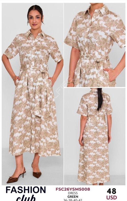 Платье FASHION CLUB (Зеленый, модель FSC26YSM5008) оптом