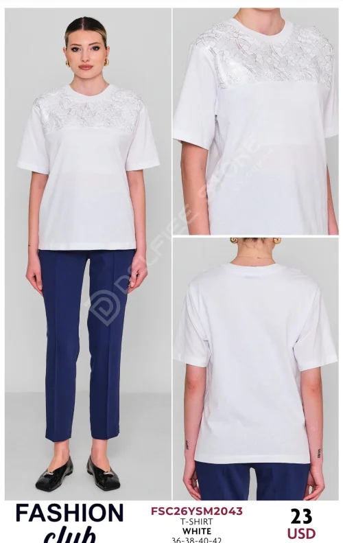 Футболка FASHION CLUB (Белый, модель FSC26YSM2043) оптом