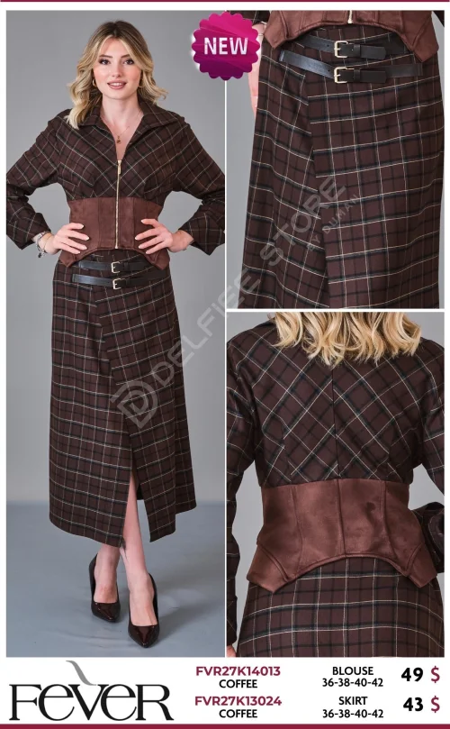 Юбка FEVER (Brown, модель FVR27K13024) оптом