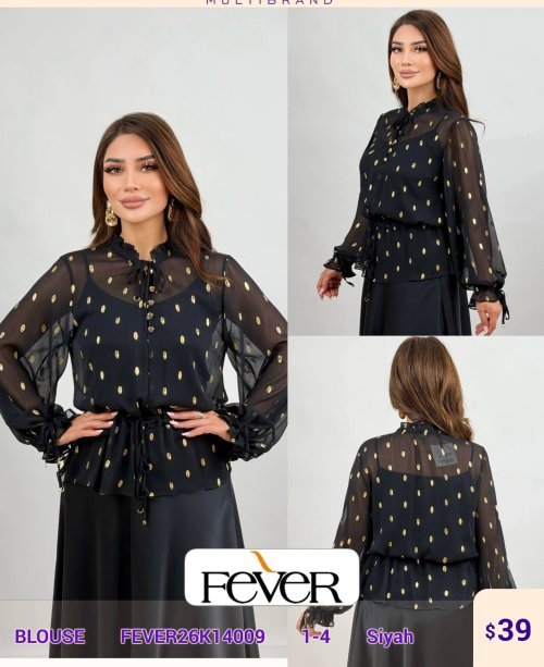 Блузка FEVER (Black, модель FEVER26K14009) оптом