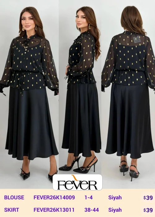 Блузка FEVER (Black, модель FEVER26K14009) оптом