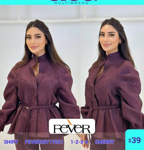 Рубашка FEVER (Винный, модель FEVER26Y17021) оптом