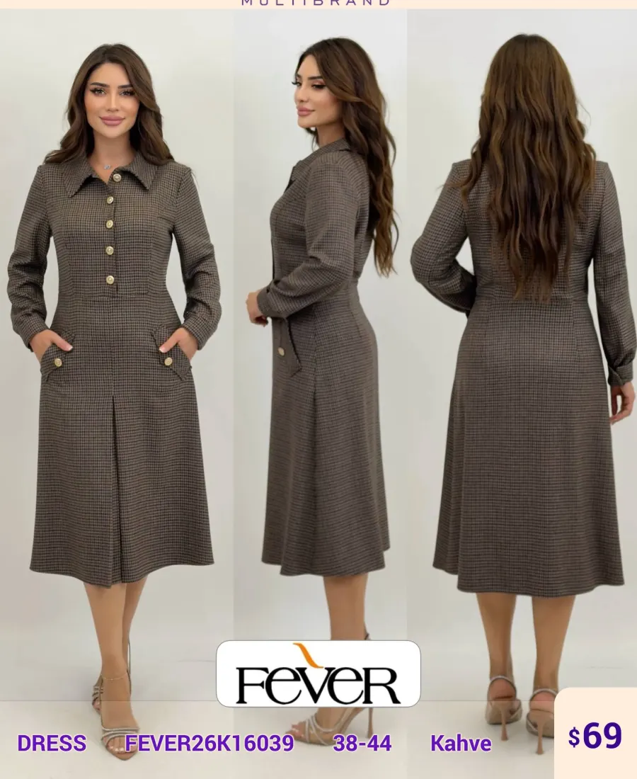 Платье FEVER (Brown, модель FEVER26K16039) оптом