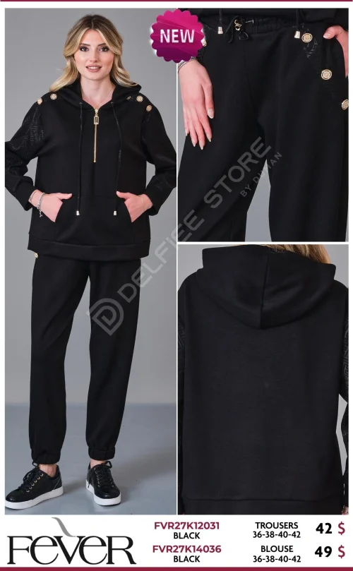 Блузка FEVER (Black, модель FVR27K14036) оптом