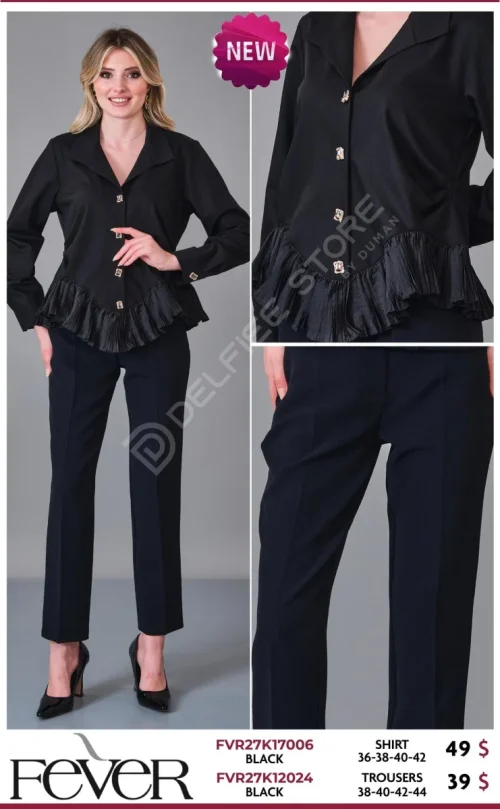 Рубашка FEVER (Black, модель FVR27K17006) оптом