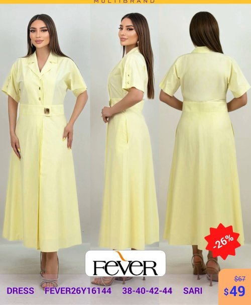 Платье FEVER (Желтый, модель FEVER26Y16144) оптом