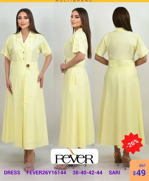 Платье FEVER (Желтый, модель FEVER26Y16144) оптом