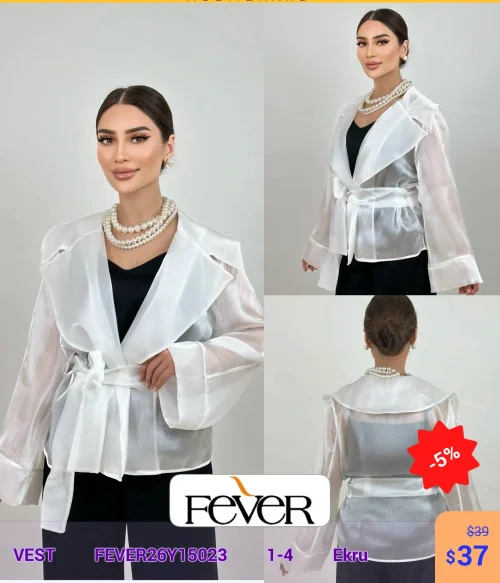 Жилетка FEVER (Кремовый, модель FEVER26Y15023) оптом