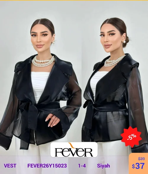 Жилетка FEVER (Черный, модель FEVER26Y15023) оптом