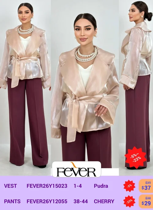 Жилетка FEVER (Розовый, модель FEVER26Y15023) оптом