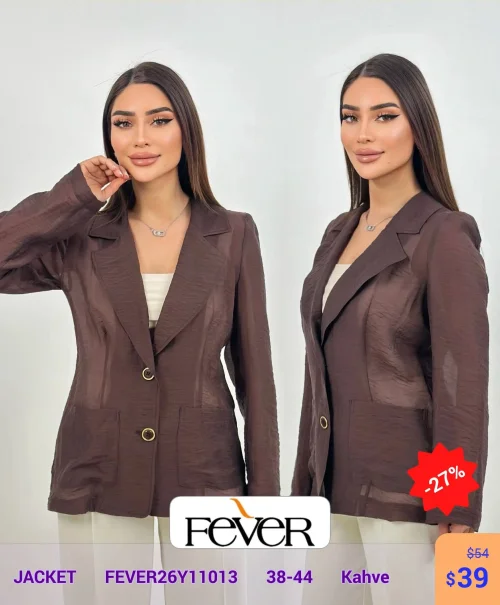 Жакет FEVER (Коричневый, модель FEVER26Y11013) оптом