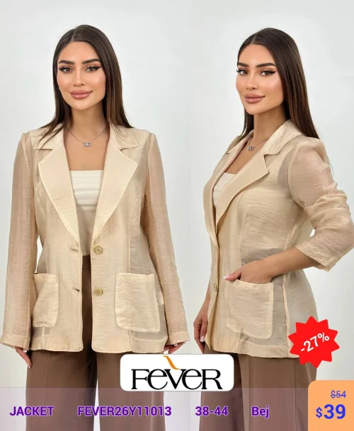Жакет FEVER (Бежевый, модель FEVER26Y11013) оптом