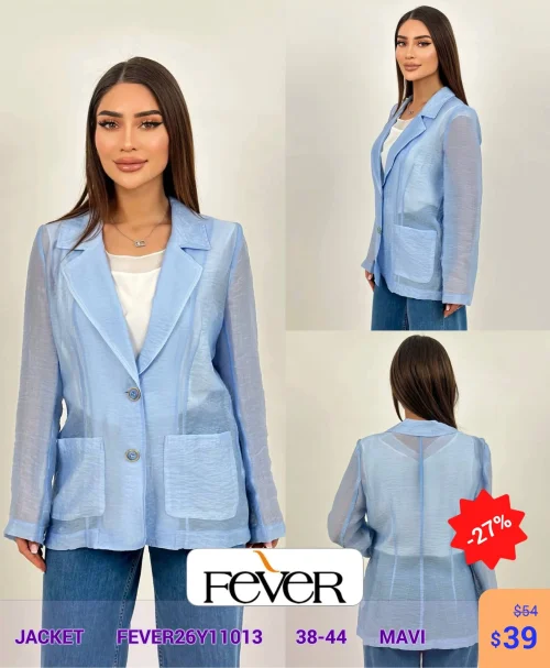 Жакет FEVER (Синий, модель FEVER26Y11013) оптом