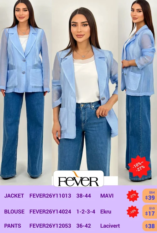 Брюки FEVER (Темно-синий, модель FEVER26YI2053) оптом