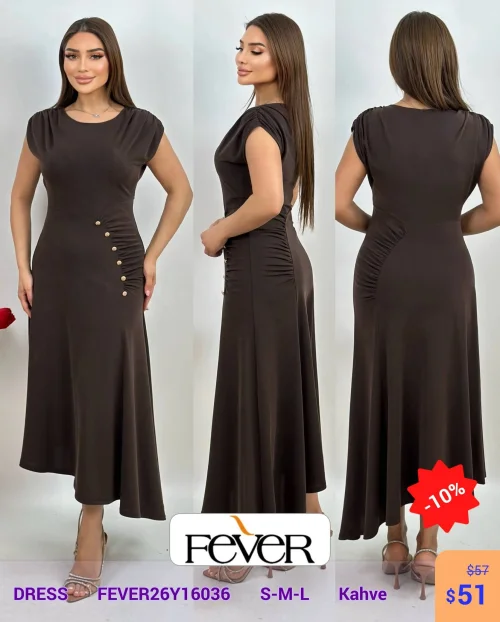 Платье FEVER (Коричневый, модель FEVER26Y16036) оптом