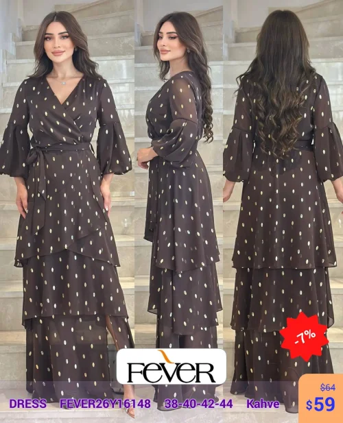 Платье FEVER (Коричневый, модель FEVER26Y16148) оптом