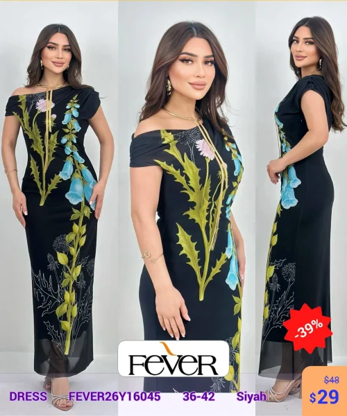 Платье FEVER (Черный, модель -FEVER26YI6045) оптом