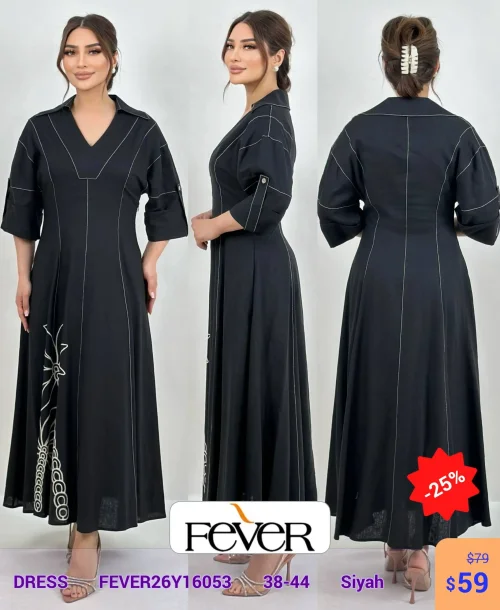 Платье FEVER (Черный, модель FEVER26YI6053) оптом