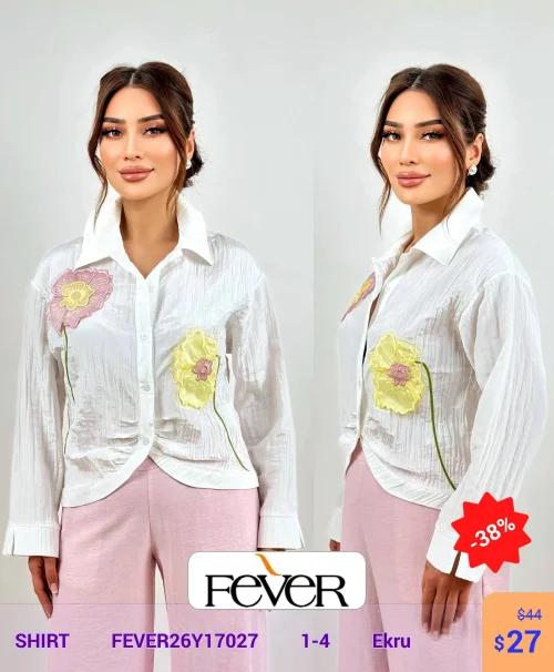 Рубашка FEVER (Кремовый, модель FEVER26Y17027) оптом