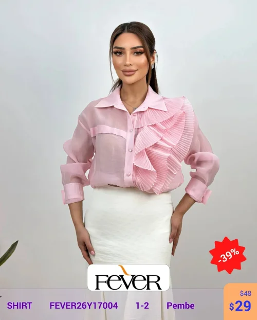 Рубашка FEVER (Розовый, модель FEVER26Y17004) оптом