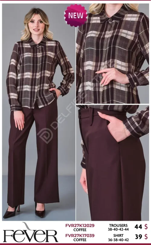 Рубашка FEVER (Brown, модель FVR27K17039) оптом