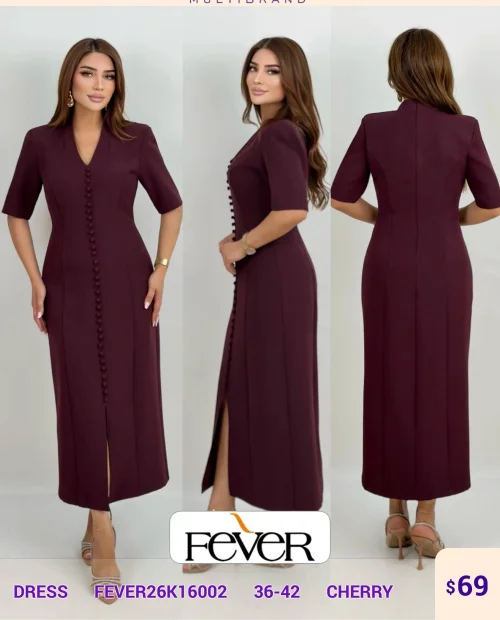Платье FEVER (Wine, модель FEVER26K16002) оптом