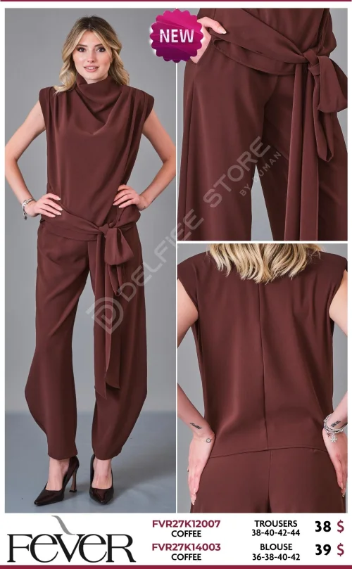Блузка FEVER (Brown, модель FVR27K14003) оптом