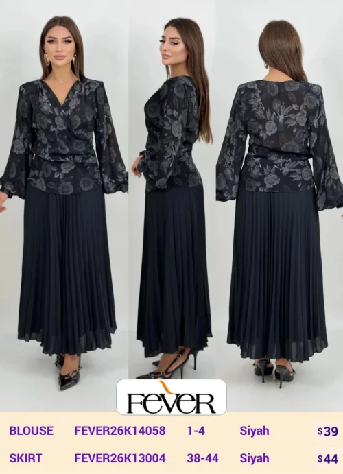 Блузка FEVER (Black, модель FEVER26K14058) оптом