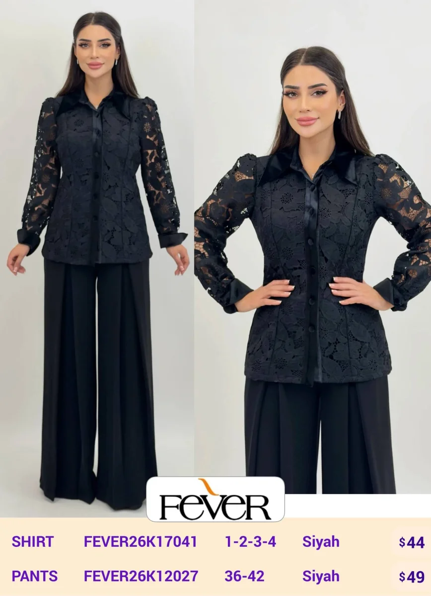 Рубашка FEVER (Black, модель FEVER26K17041) оптом