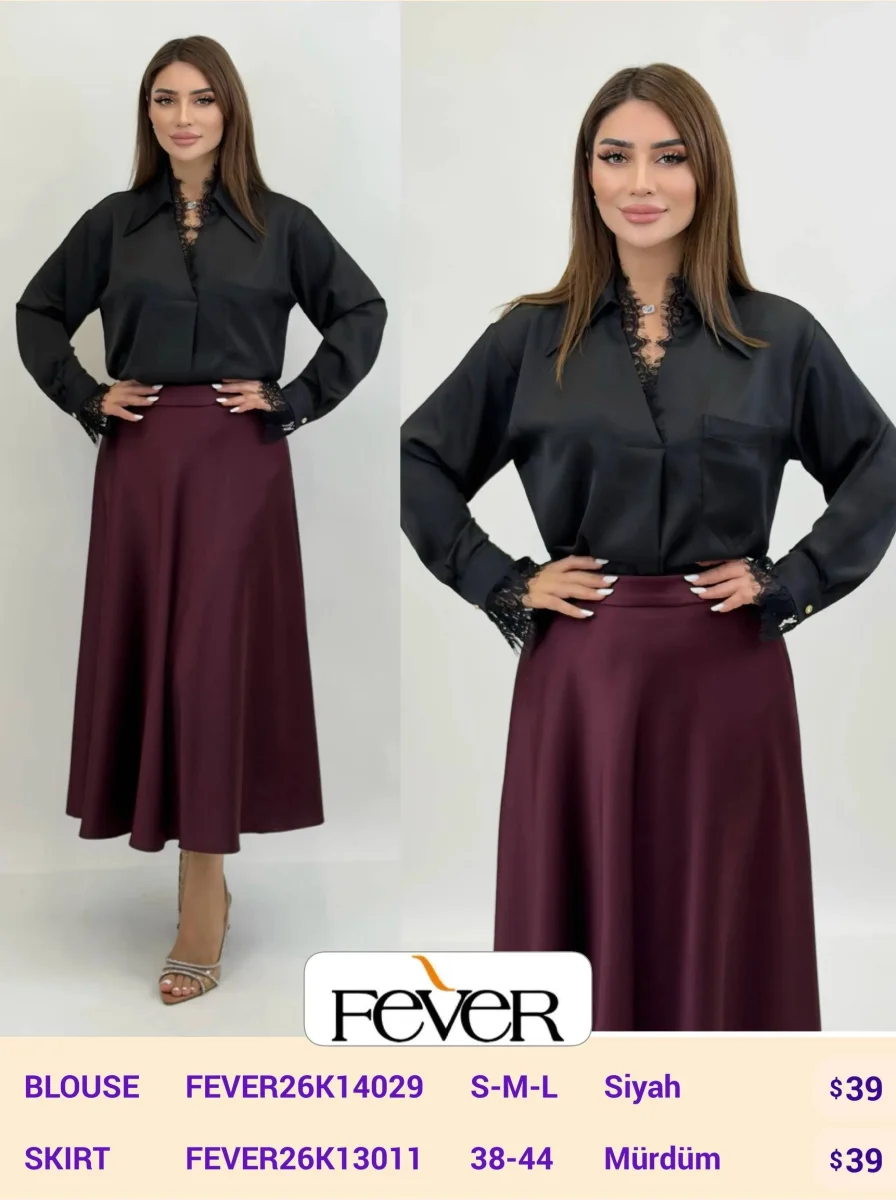 Блузка FEVER (Black, модель FEVER26K14029) оптом