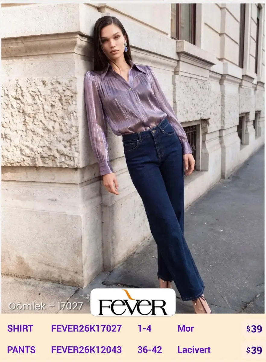 Рубашка FEVER (Purple, модель FEVER26K17027) оптом