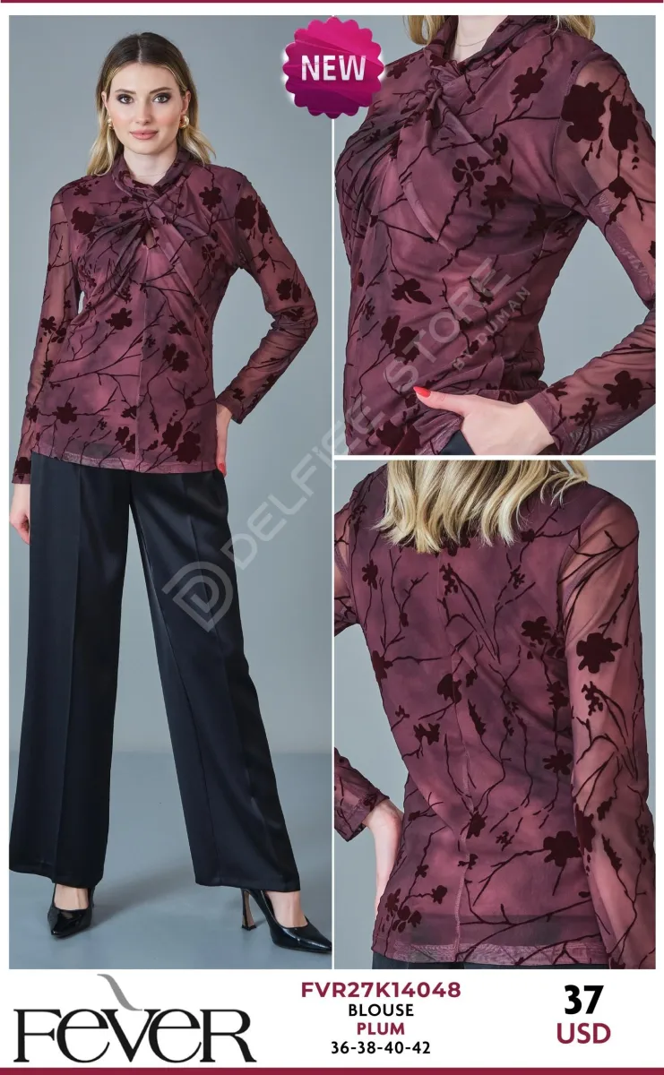 Блузка FEVER (Purple, модель FVR27K14048) оптом