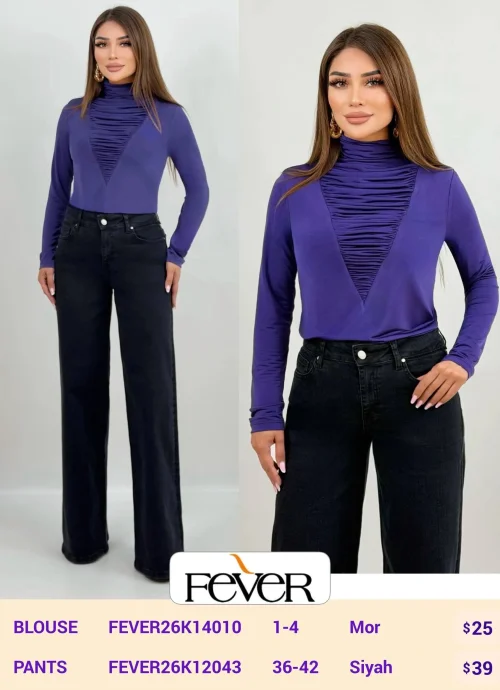 Блузка FEVER (Purple, модель FEVER26K14010) оптом