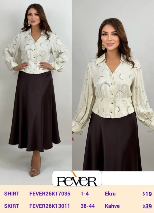 Рубашка FEVER (Cream, модель FEVER26K17035) оптом