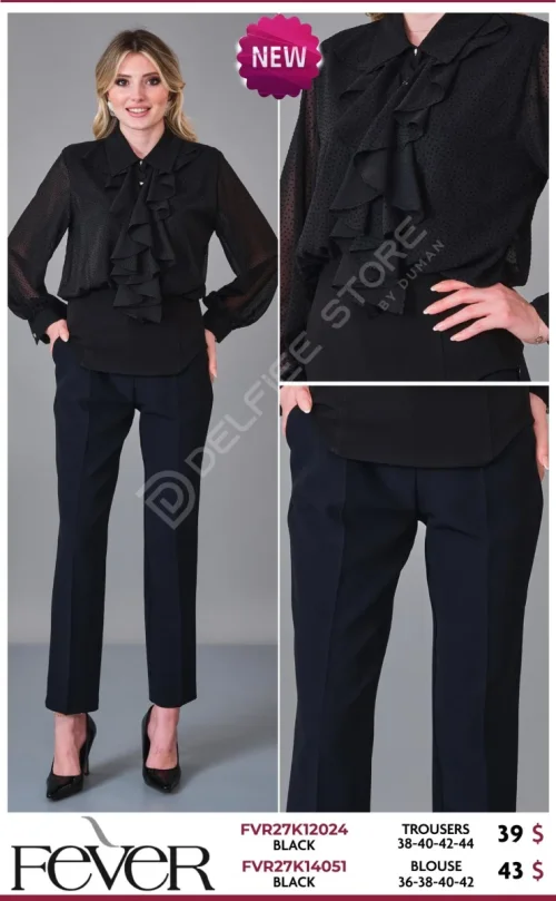 Блузка FEVER (Black, модель FVR27K14051) оптом