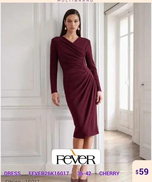 Платье FEVER (Wine, модель FEVER26K16017) оптом