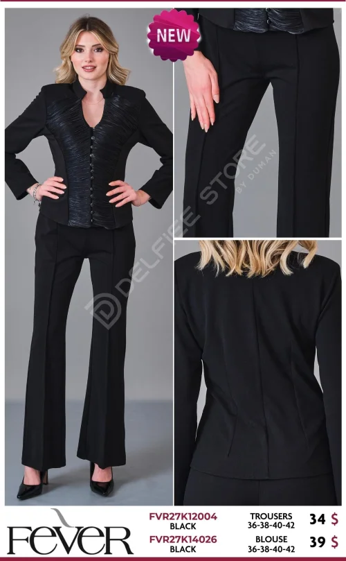 Блузка FEVER (Black, модель FVR27K14026) оптом