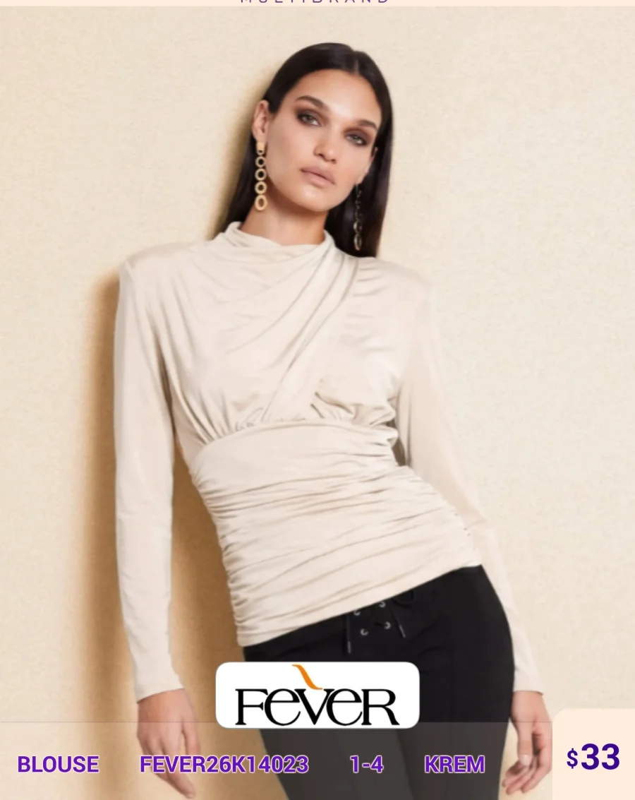 Блузка FEVER (Cream, модель FEVER26K14023) оптом
