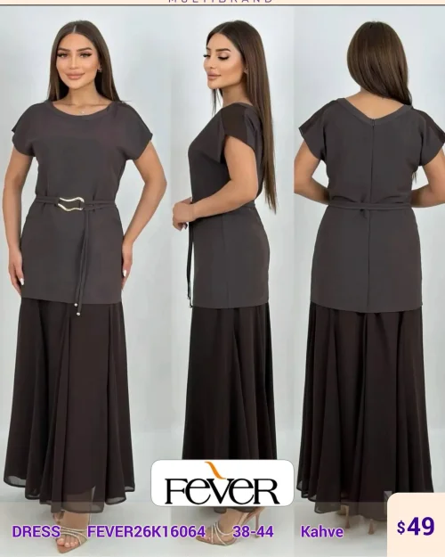 Платье FEVER (Brown, модель FEVER26K16064) оптом