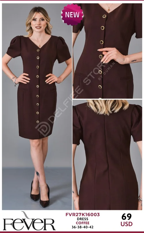 Платье FEVER (Brown, модель FVR27K16003) оптом