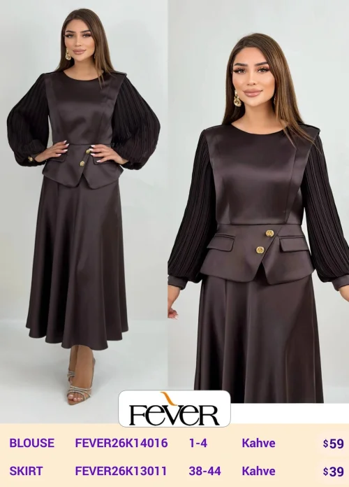 Блузка FEVER (Brown, модель FEVER26K14016) оптом