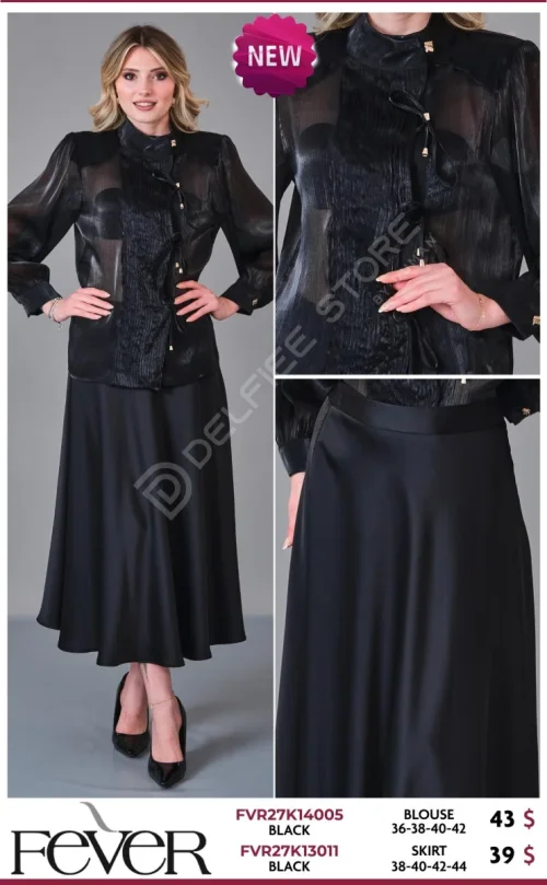 Блузка FEVER (Black, модель FVR27K14005) оптом