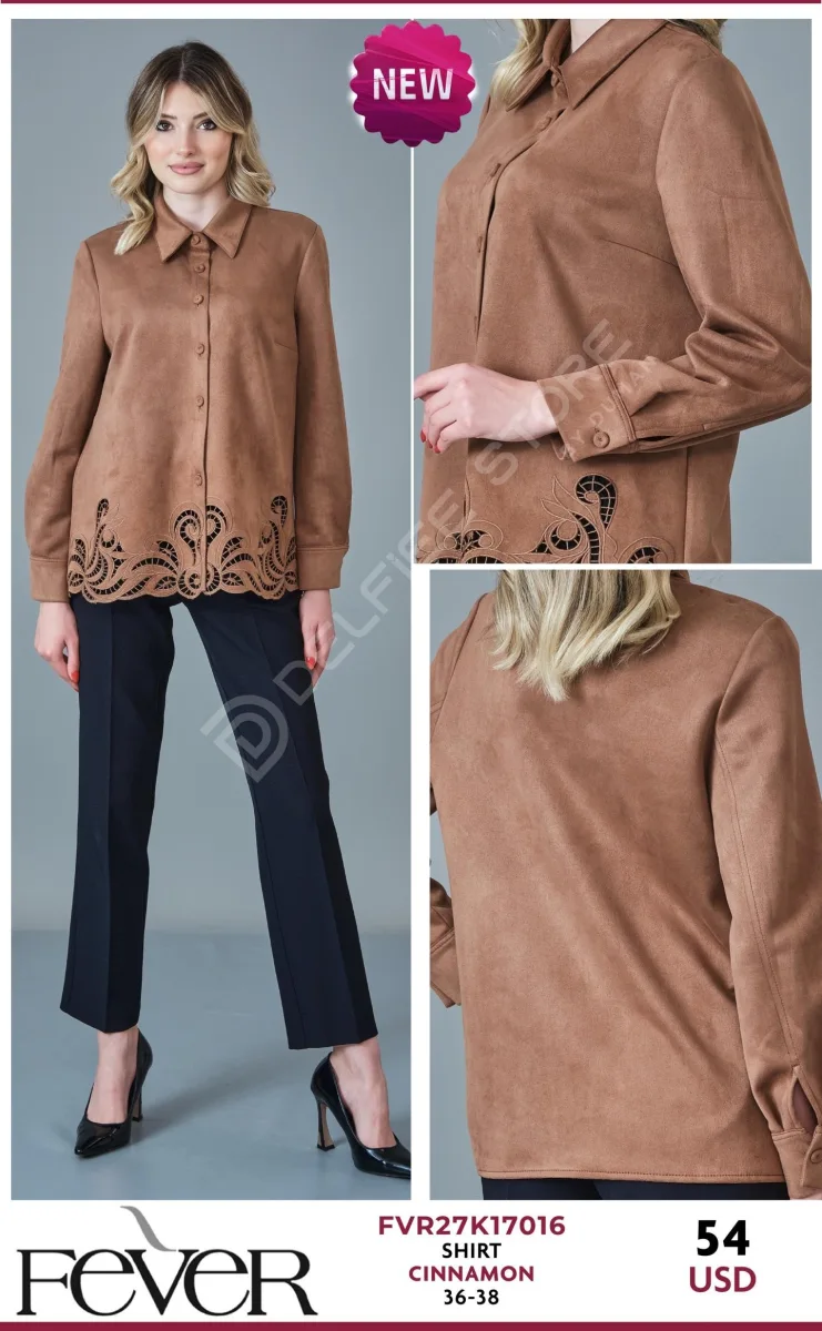 Рубашка FEVER (Terracotta, модель FVR27K17016) оптом