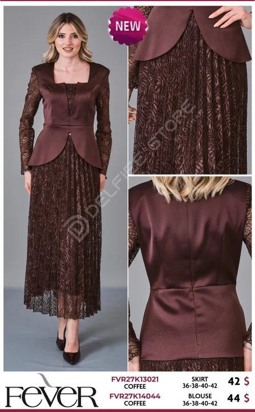 Блузка FEVER (Brown, модель FVR27K14044) оптом