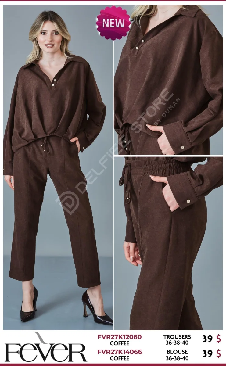 Блузка FEVER (Brown, модель FVR27K14066) оптом