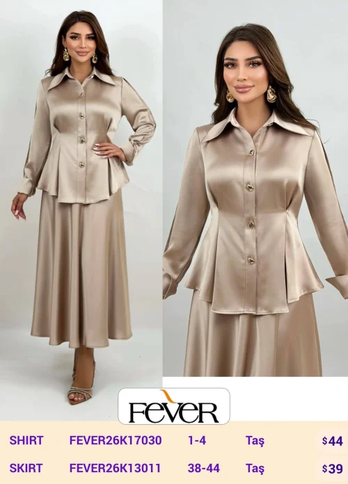Рубашка FEVER (Light gray, модель FEVER26K17030) оптом