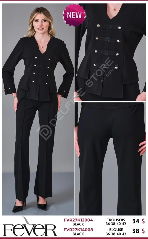 Блузка FEVER (Black, модель FVR27K14008) оптом