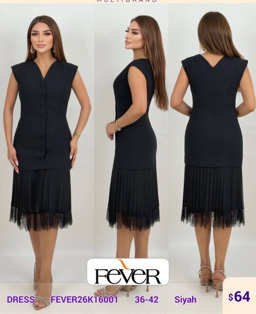 Платье FEVER (Black, модель FEVER26K16001) оптом
