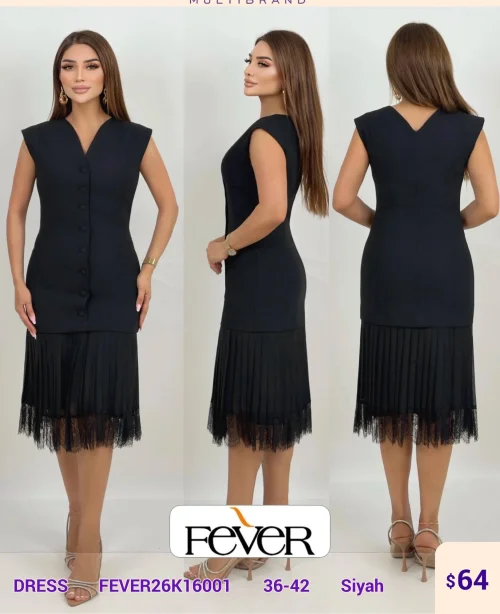 Платье FEVER (Black, модель FEVER26K16001) оптом